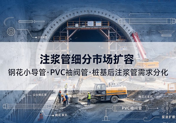 扶绥注浆管细分市场扩容，隧道钢花小导管、PVC 袖阀管、桩基后注浆管需求分化